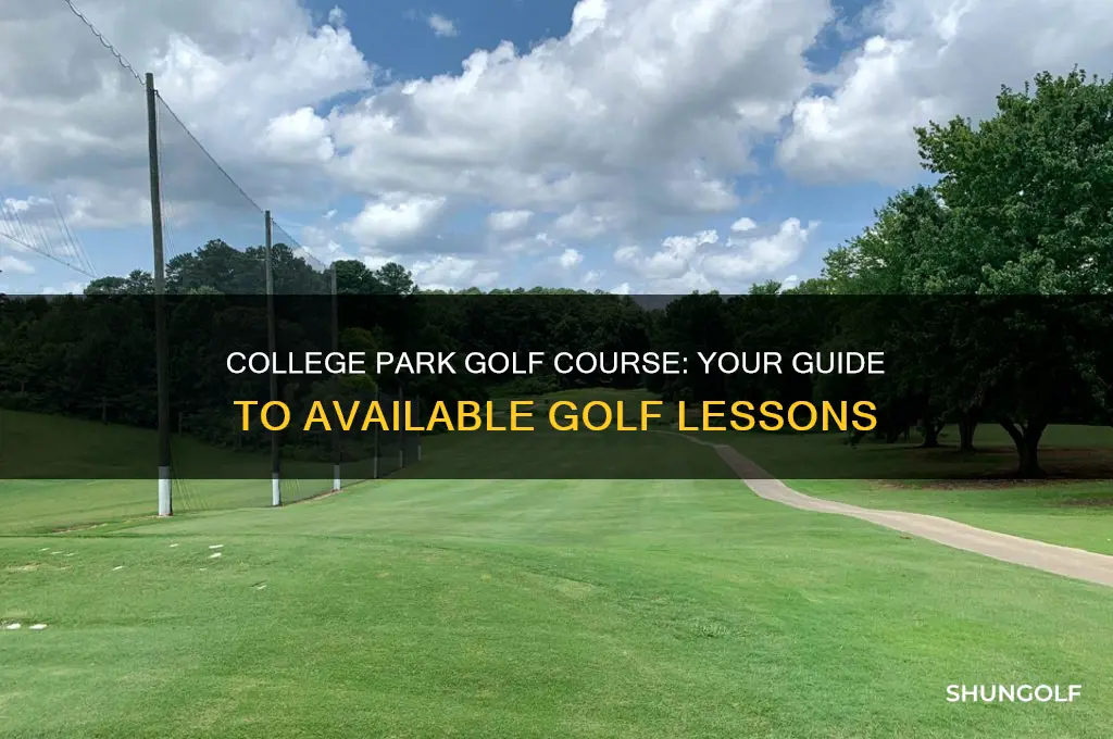 does college park golf course give golf lessons
