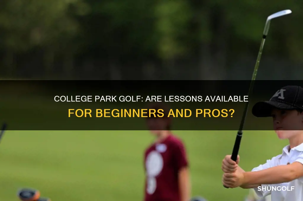 does college park golf give golf lessons