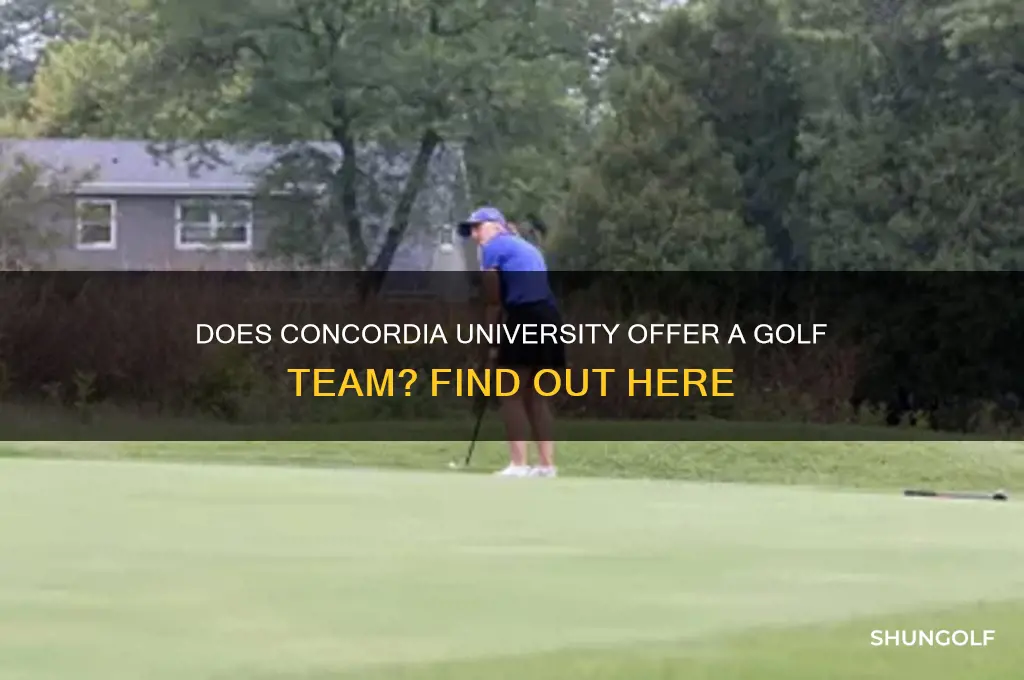 does concordia university have a golf team
