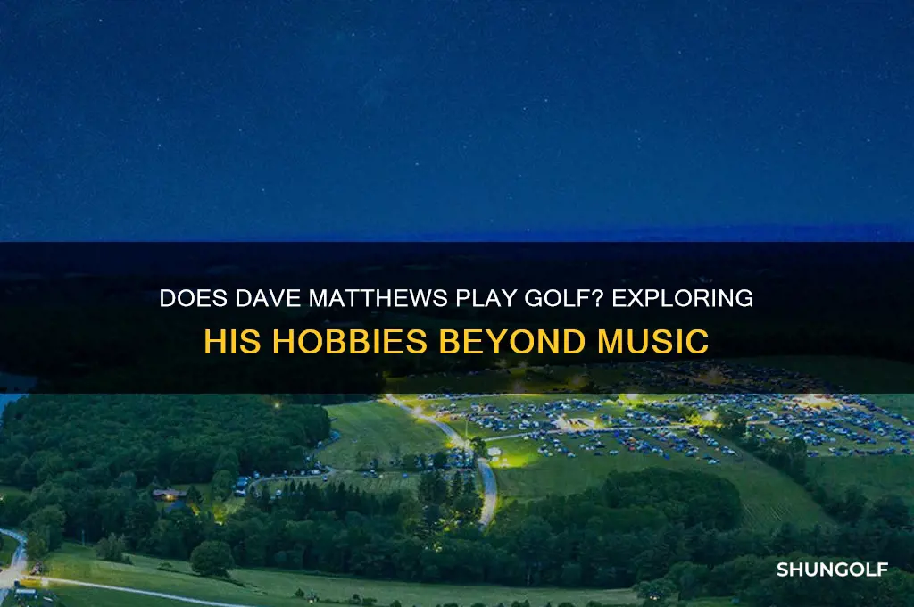 does dave matthews play golf