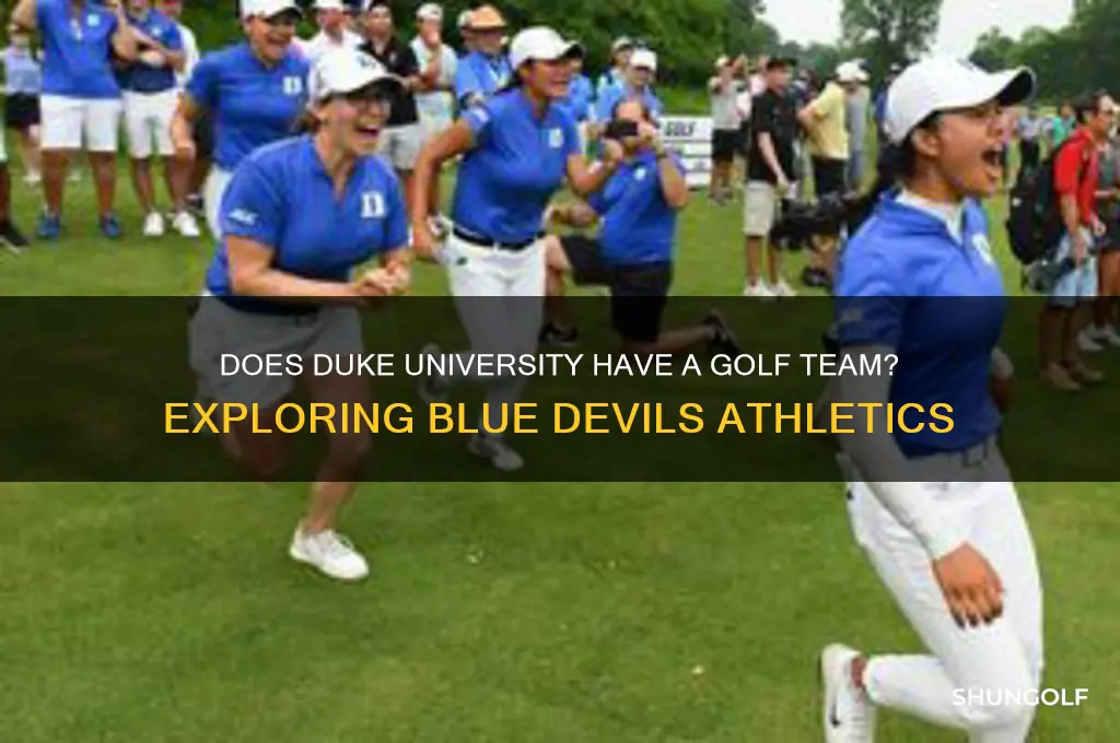 does duke university have a golf team
