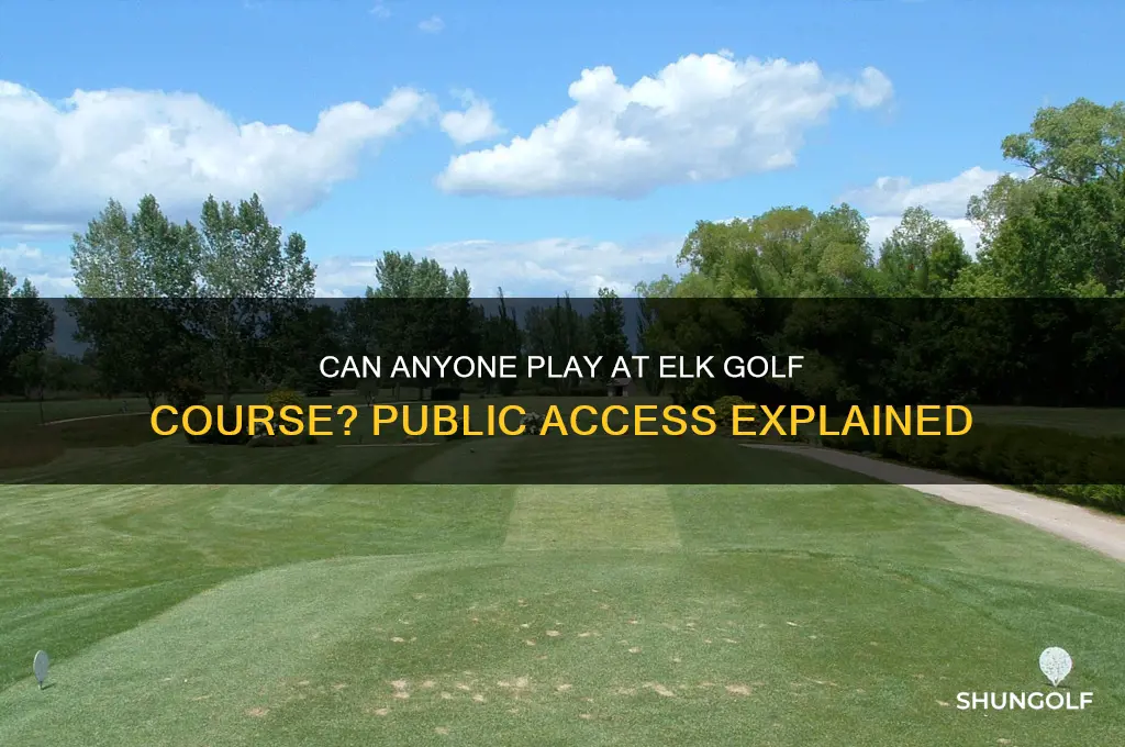 does elk golf course allow public play