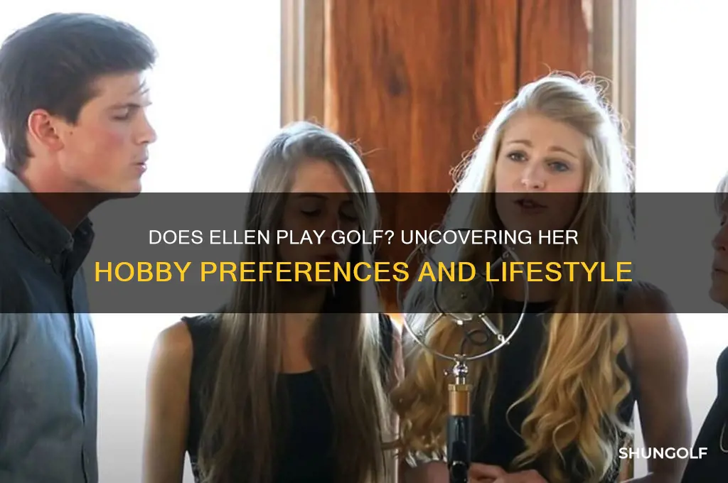 does ellen play golf