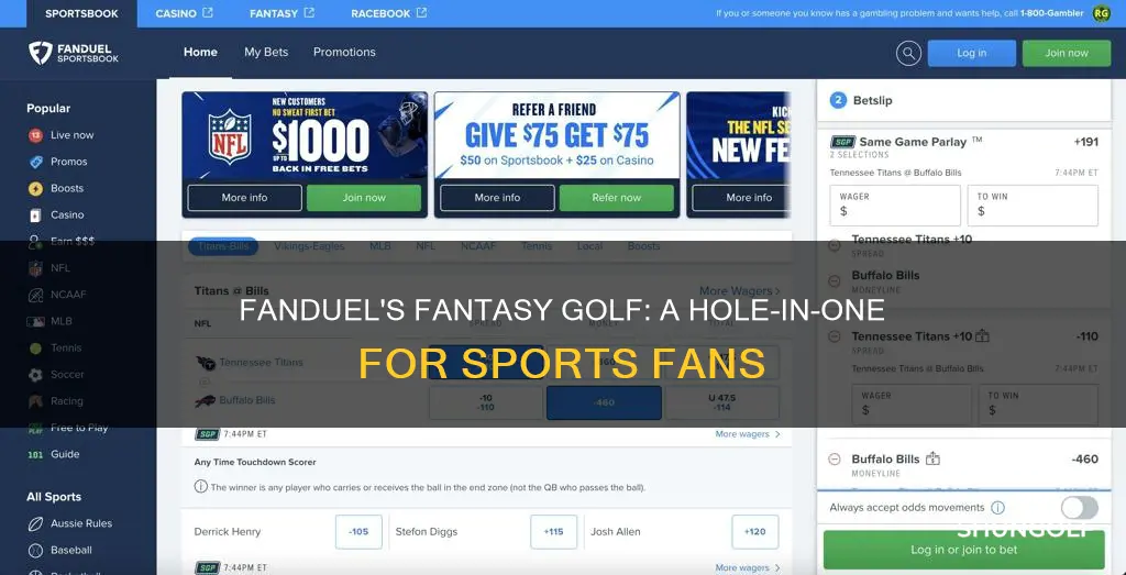 does fan duel have fantasy golf