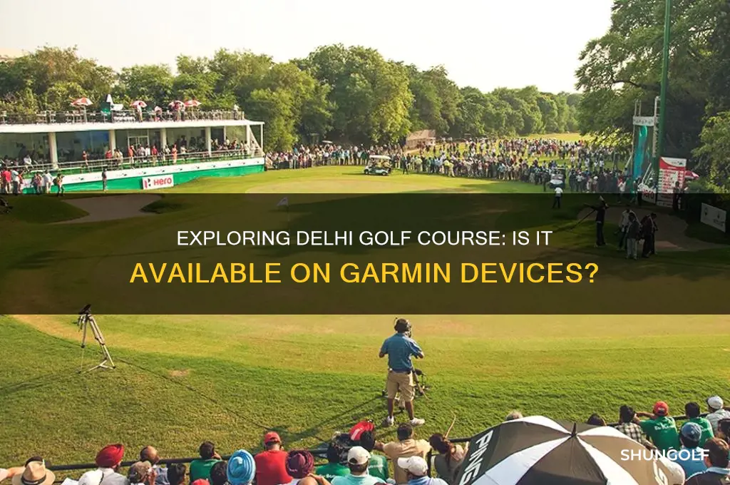 does garmin have delhi golf course