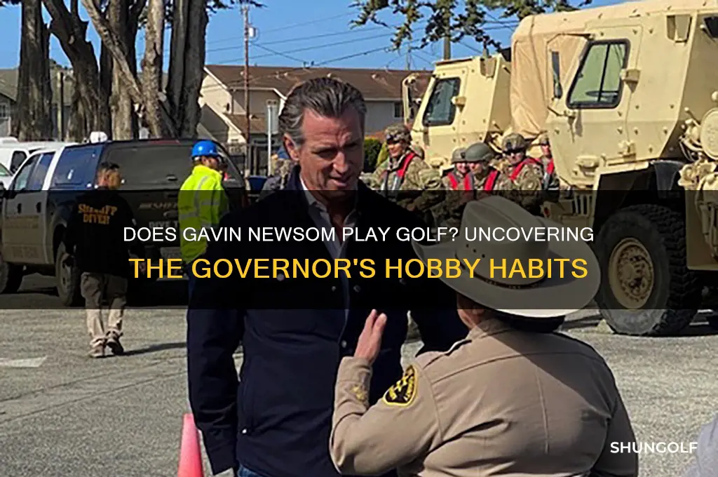 does gavin newsom play golf
