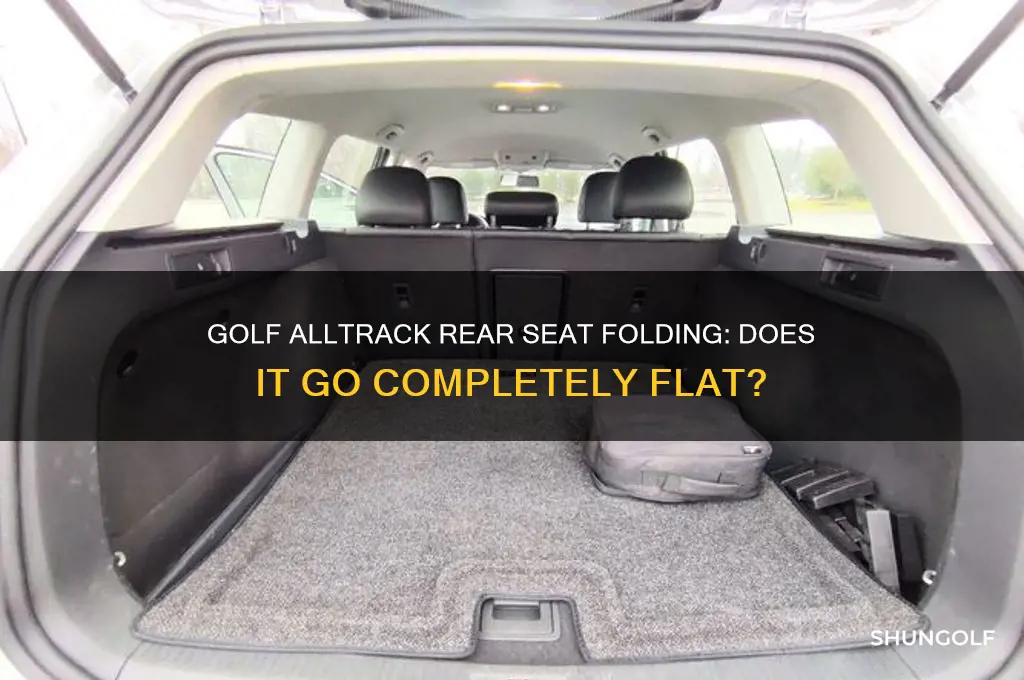 does golf alltrack rear seat fold flat