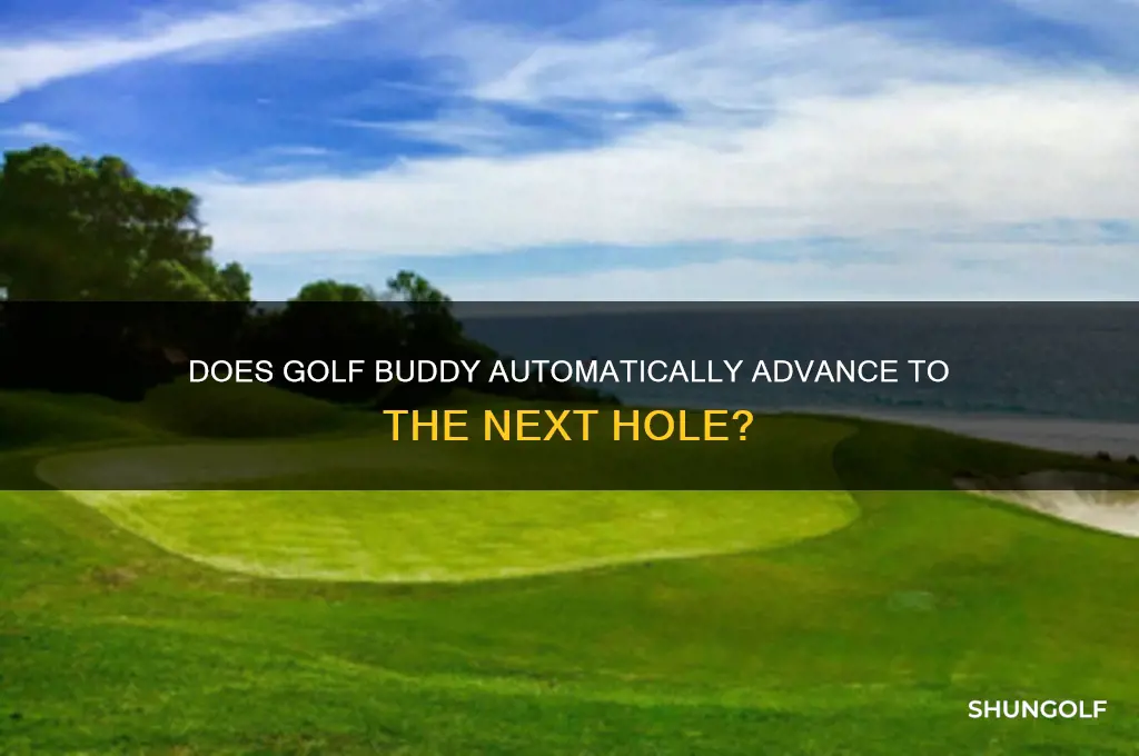 does golf buddy automatically go to the next hole