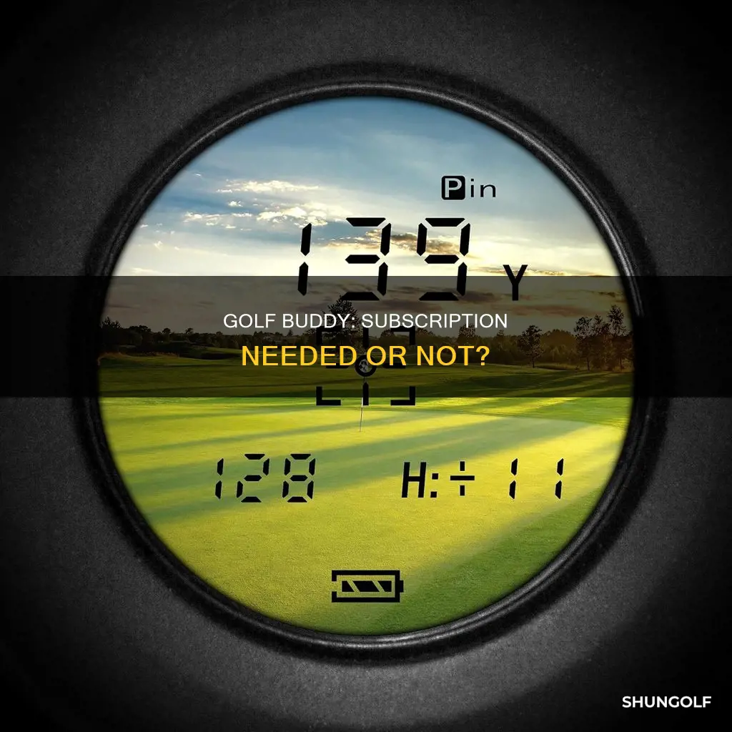 does golf buddy require a subscription