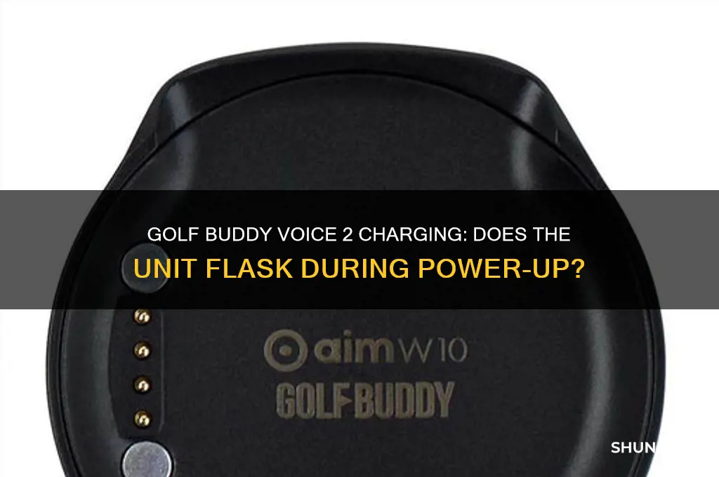 does golf buddy voice 2 unit flask when charging