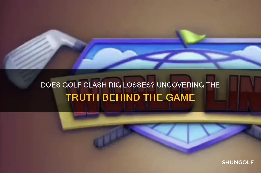 does golf clash put you to lose