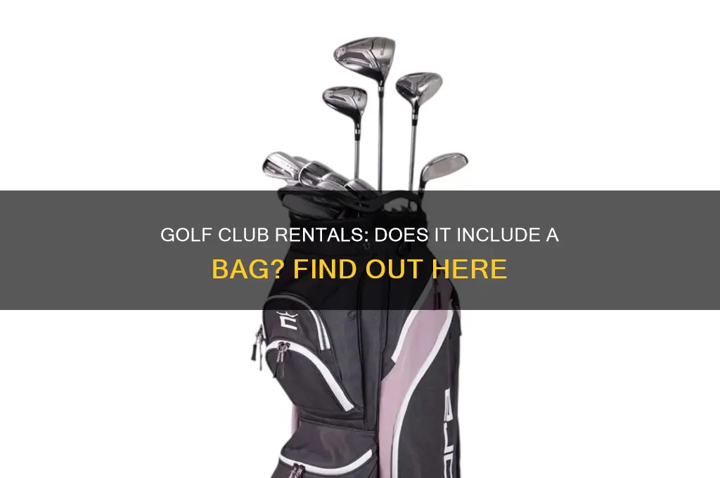 does golf club rental come with bag
