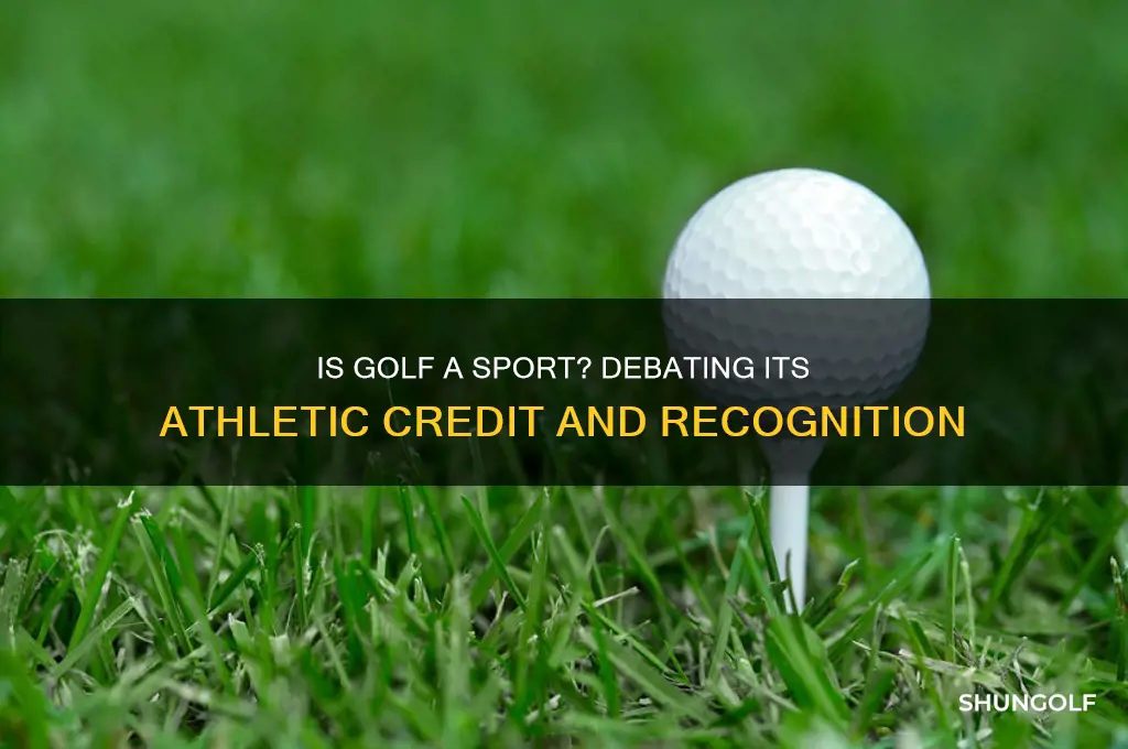 does golf count as a sports credit