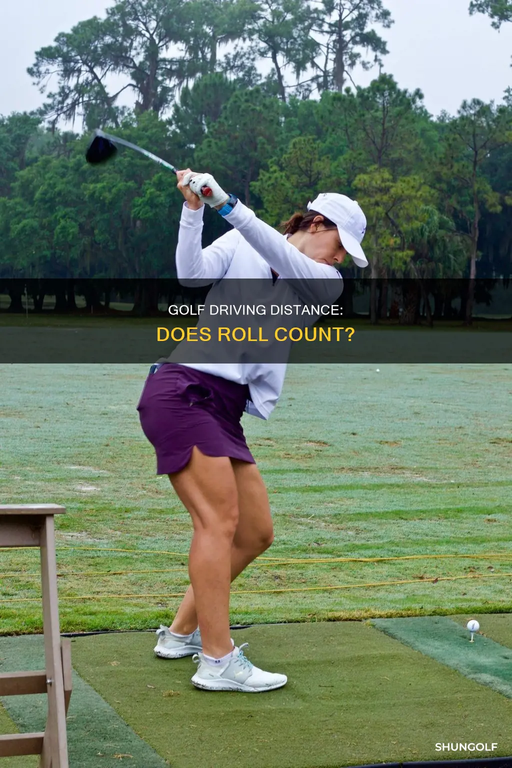 does golf driving distance include roll