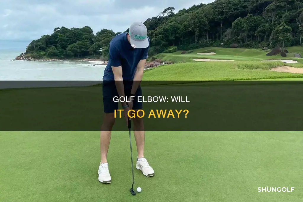 does golf elbow go away