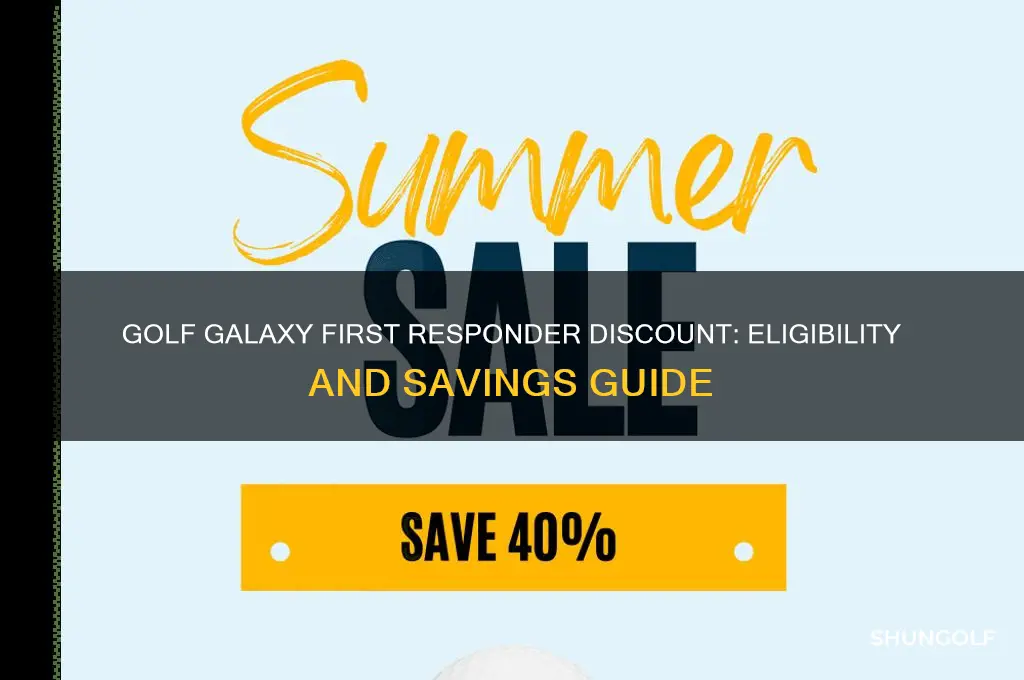does golf galaxy offer first responder discount