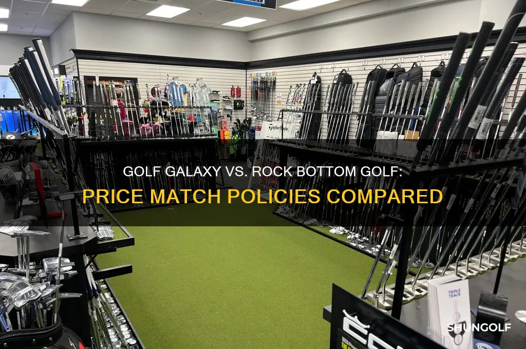 does golf galaxy price match rock bottom golf