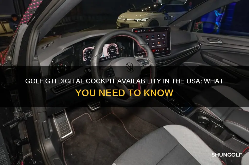 does golf gti come with digital cockpit in usa