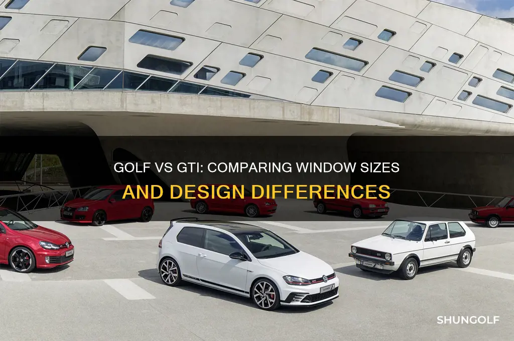 does golf have same size windows as gti