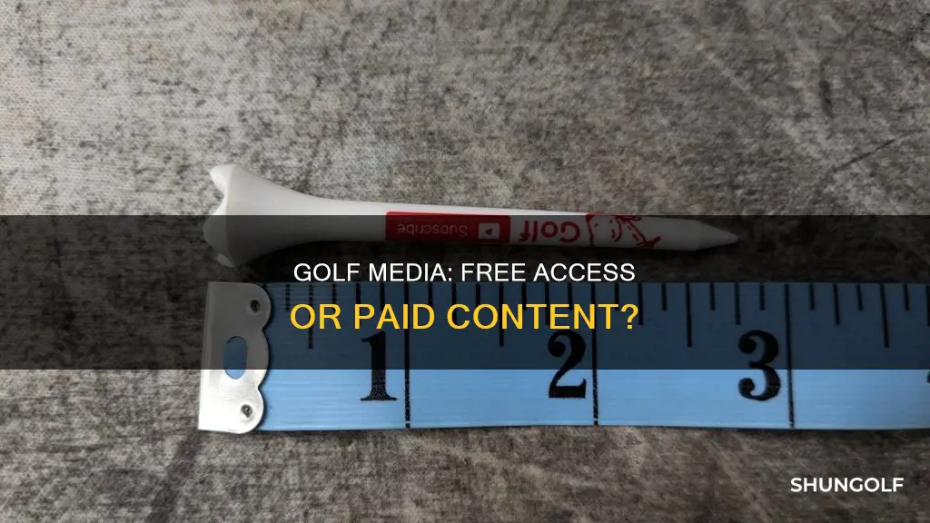does golf media cost money