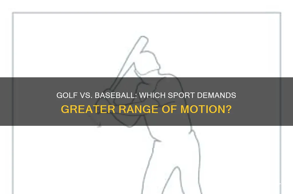 does golf or baseball take more range of motion