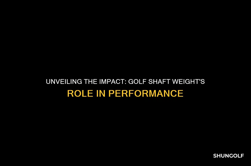 does golf shaft weight matter
