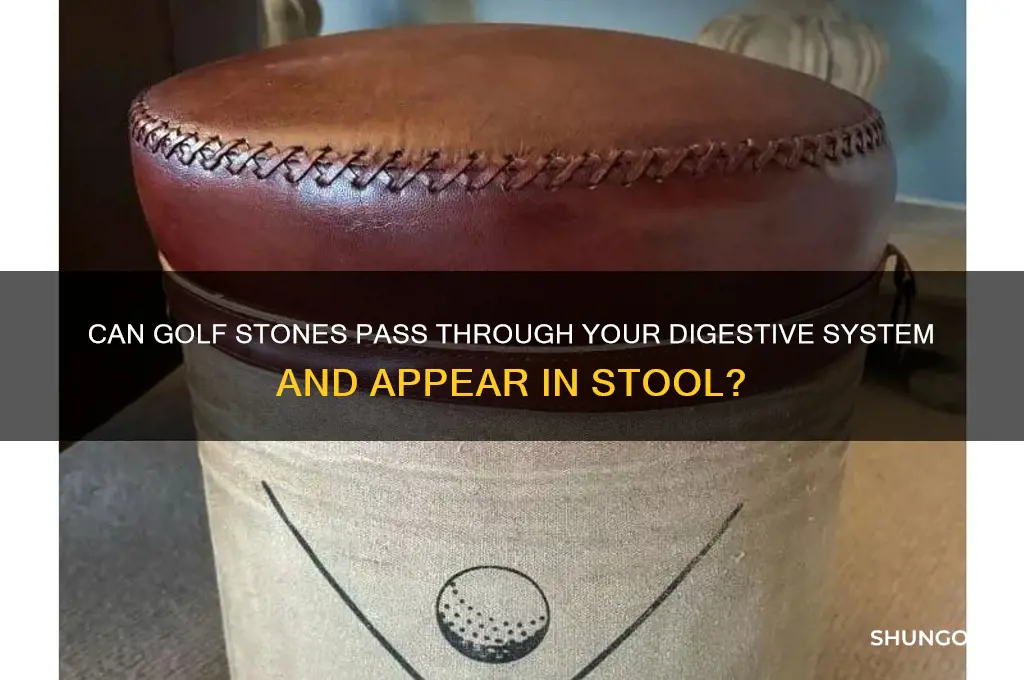 does golf stone come out in your poop