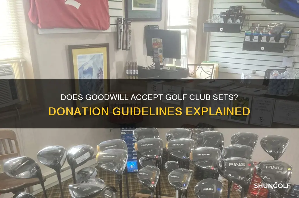 does goodwill accept golf club set