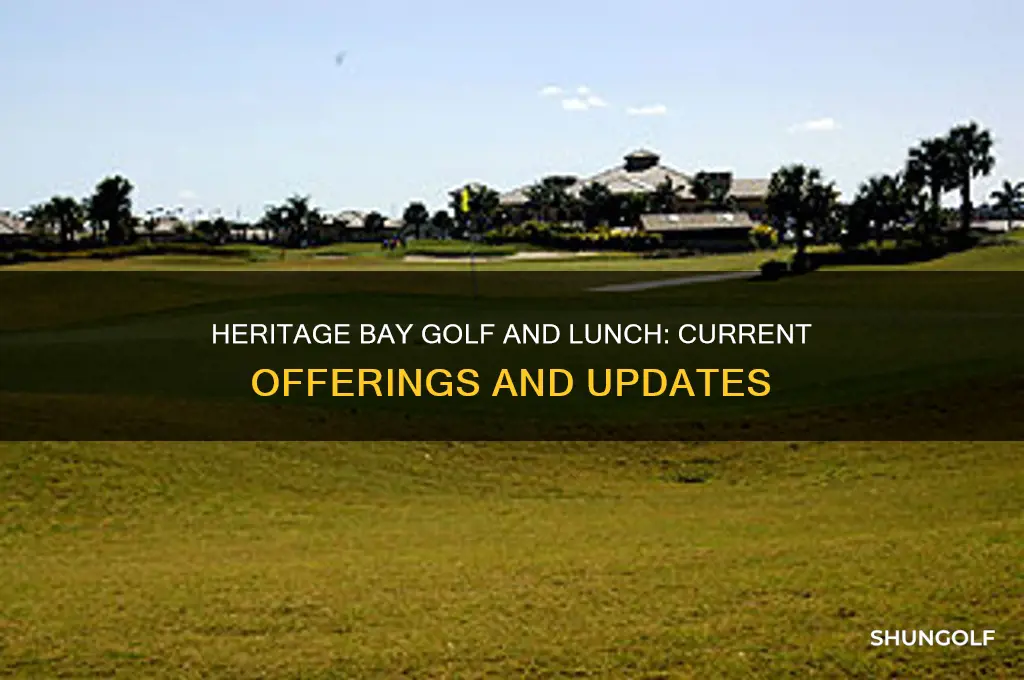 does heritage bay still offer lunch with golf