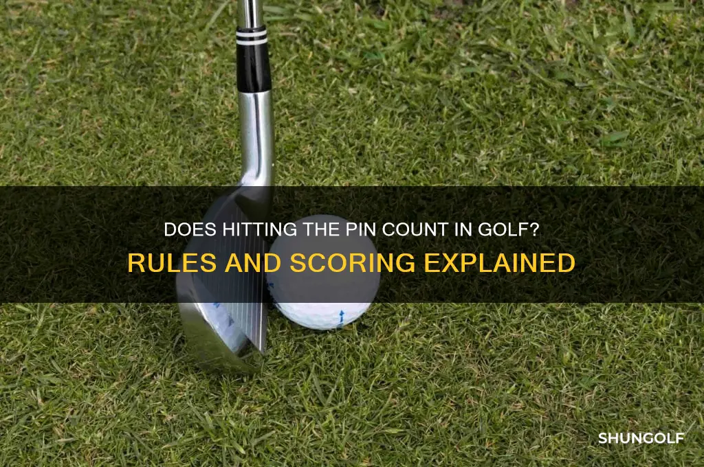 does hitting the pin count in golf