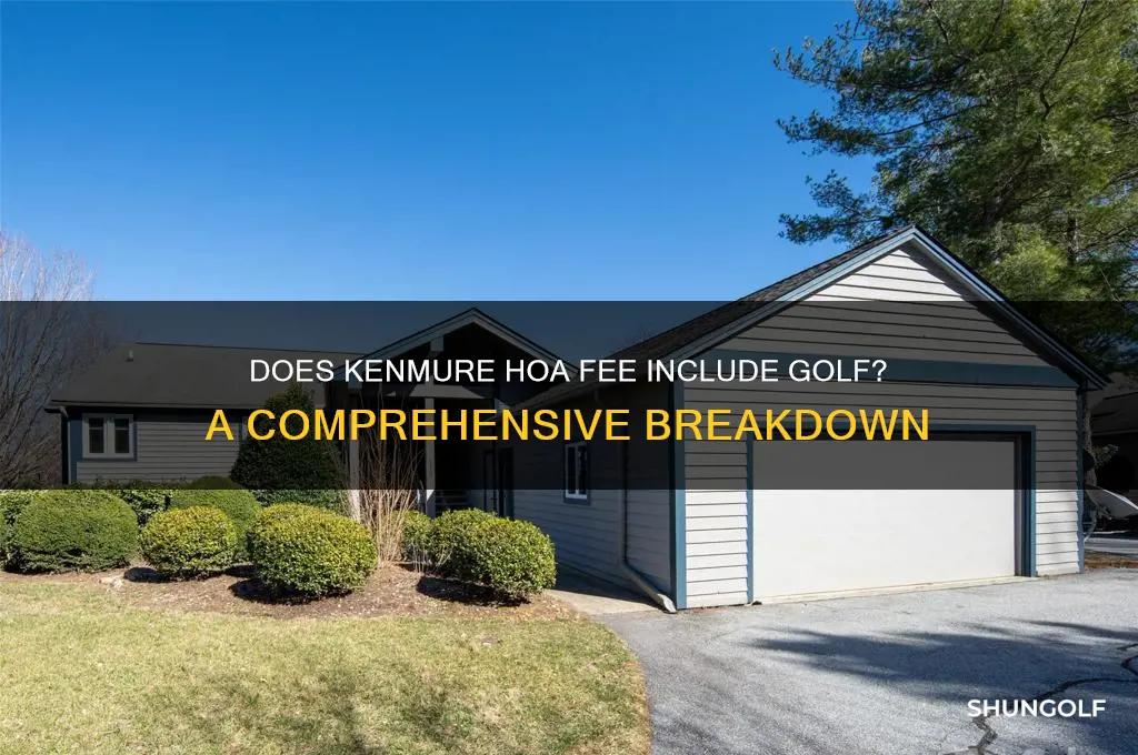 does hoa fee at kenmure include golf