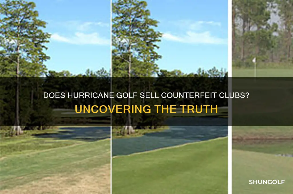 does hurricane golf sell counterfeit clubs