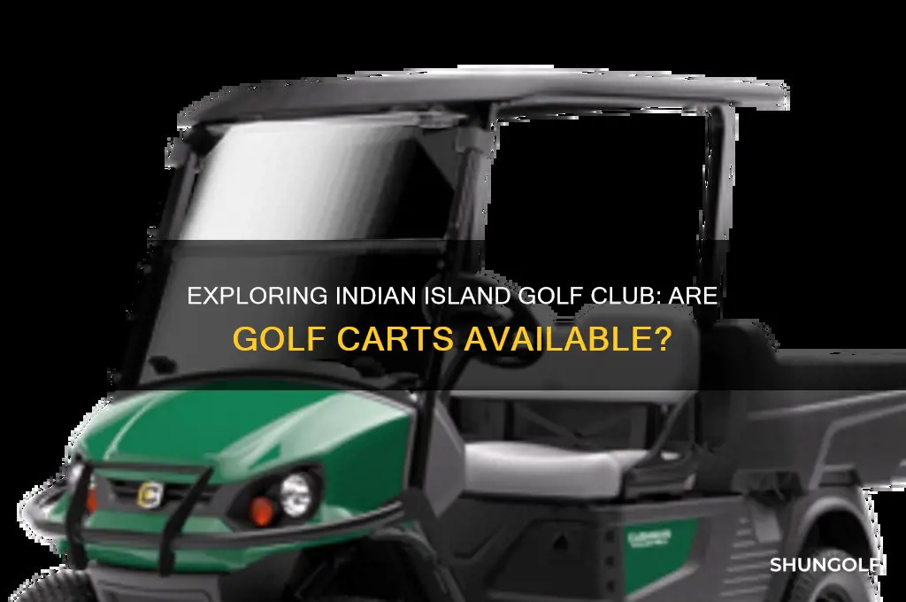 does indian island golf club have carts
