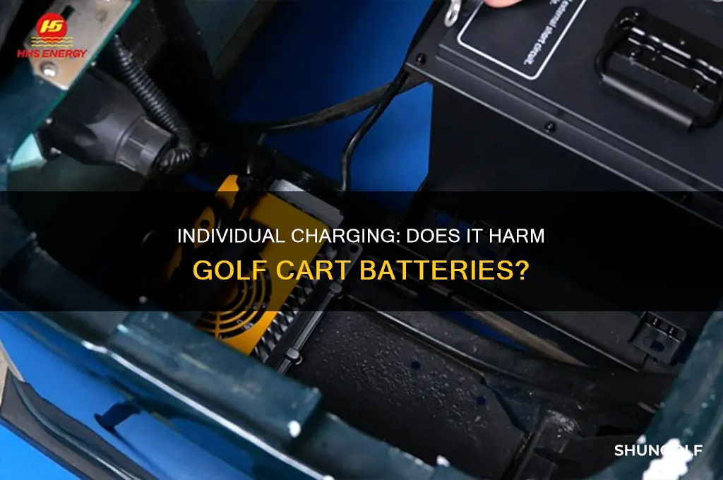 does individual battery charging hurt golf car battereies