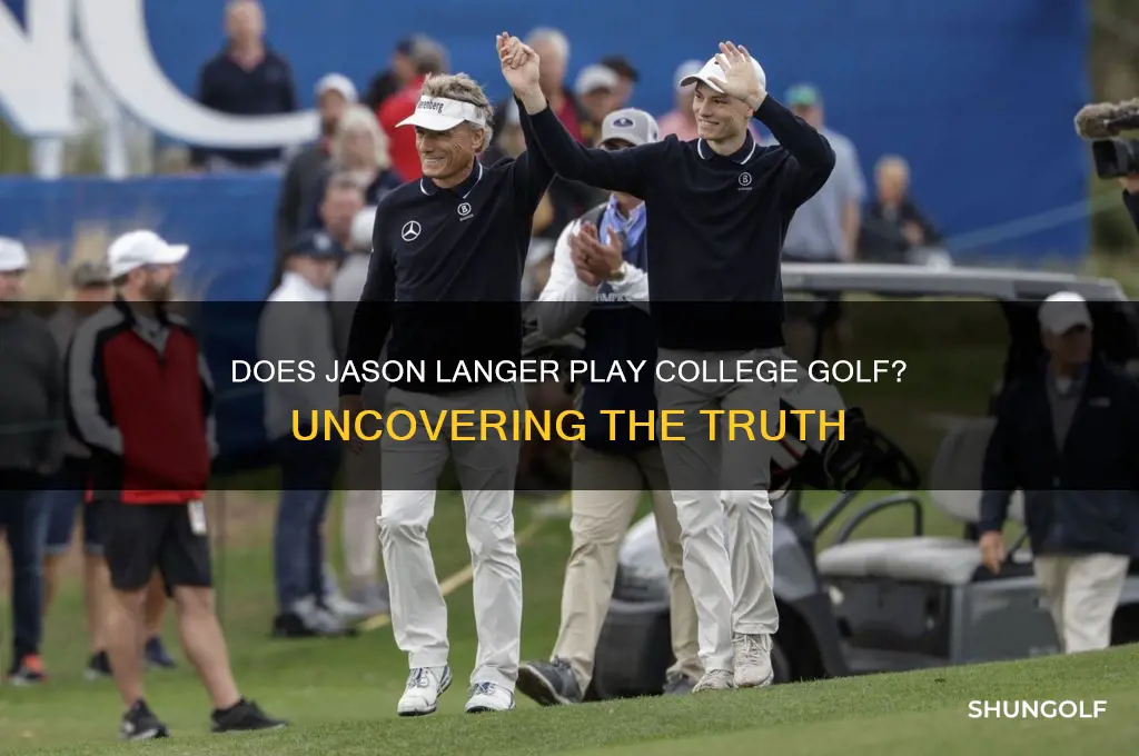 does jason langer play college golf