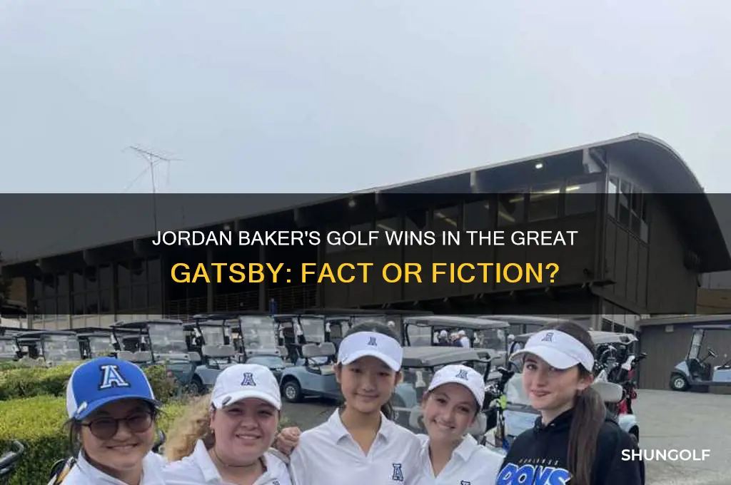 does jordan win her golf tournments great gatsby