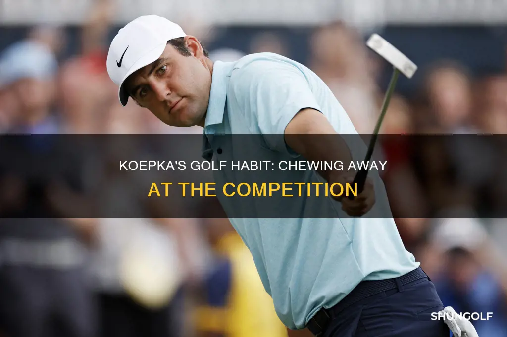 does koepka golf with a chew