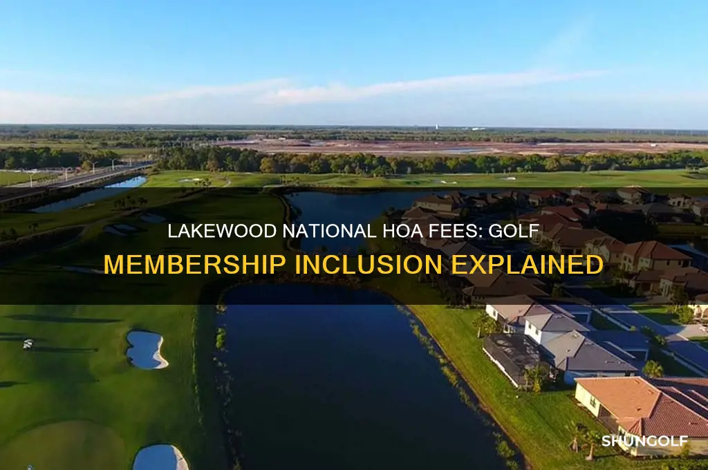 does lakewood national hoa fee include golf membership fees