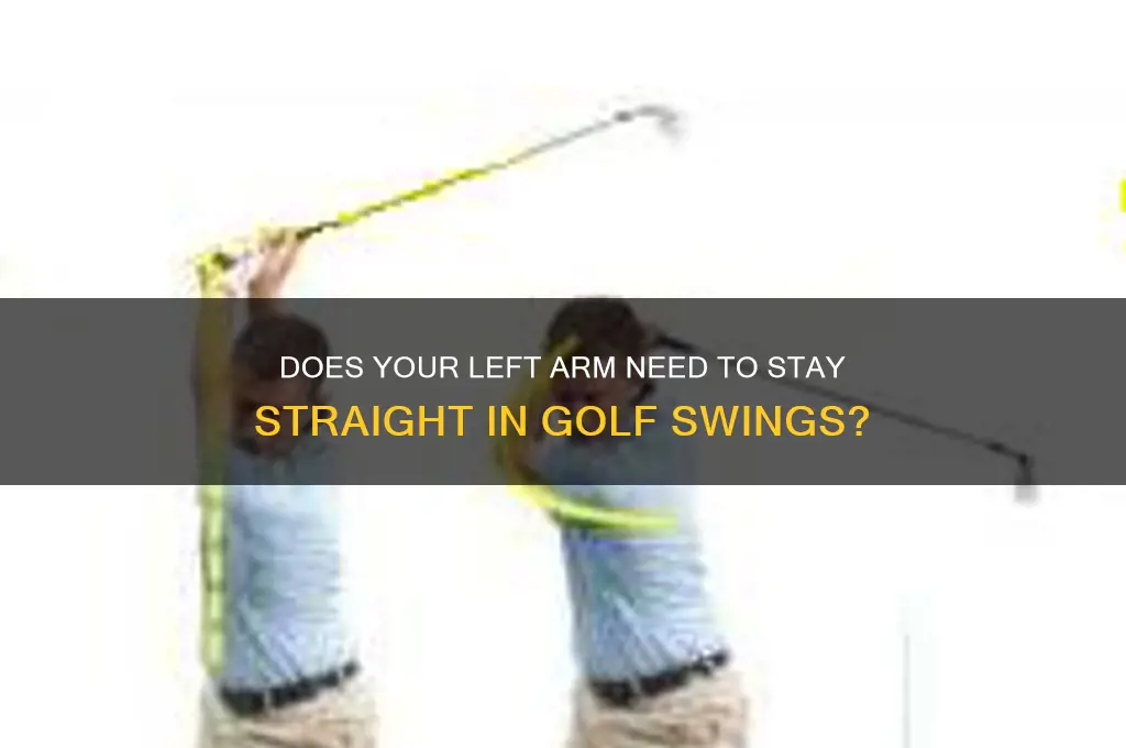 does left arm need to be straight in golf