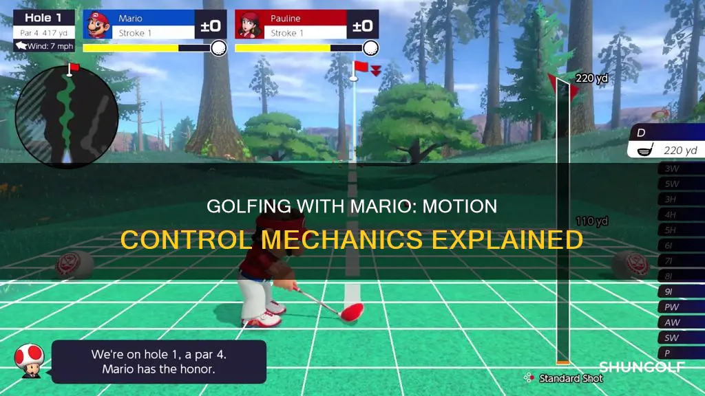 does mario golf have motion controls