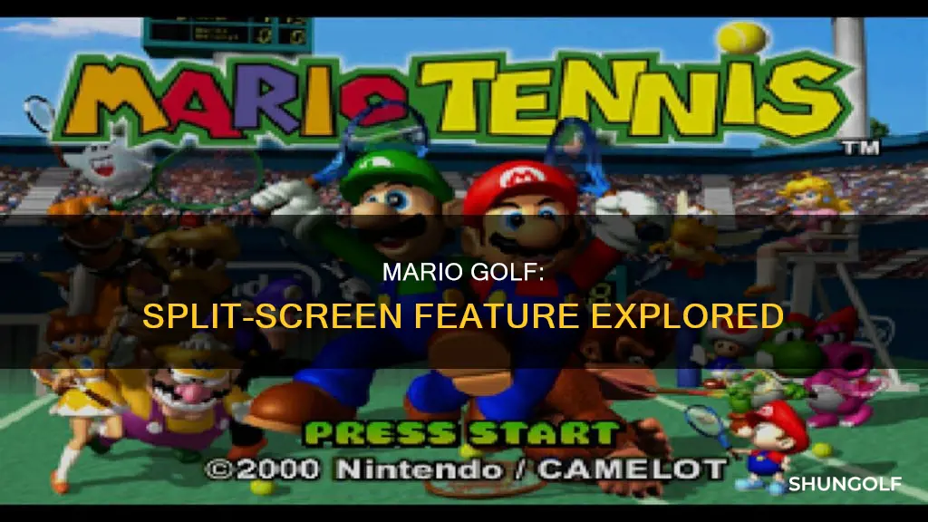 does mario golf have split screen
