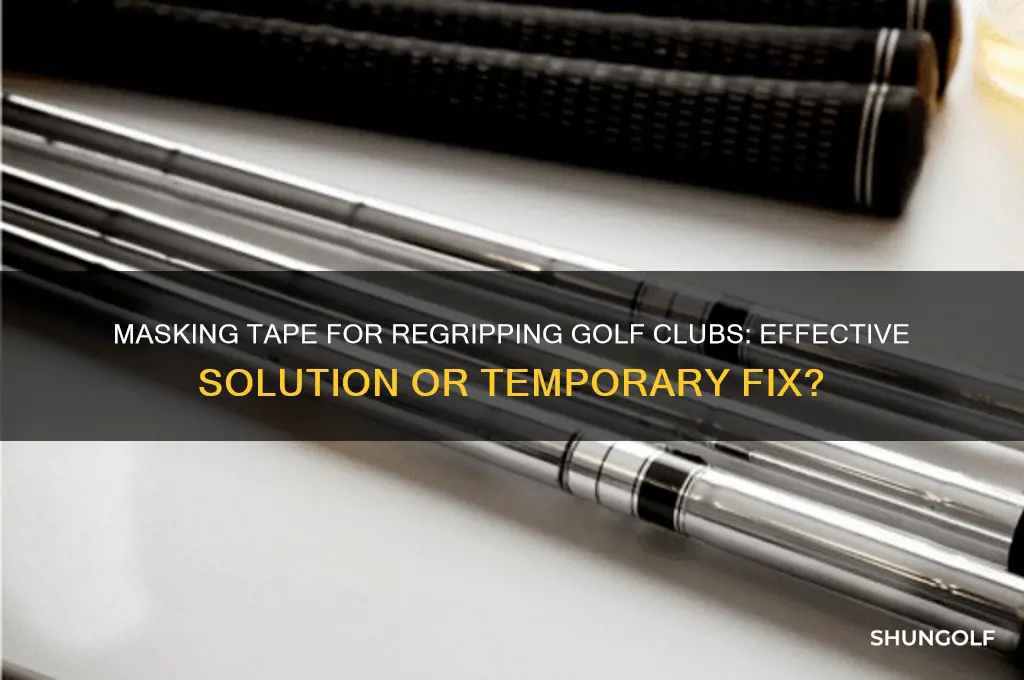 does masking tape for regripping golf clubs