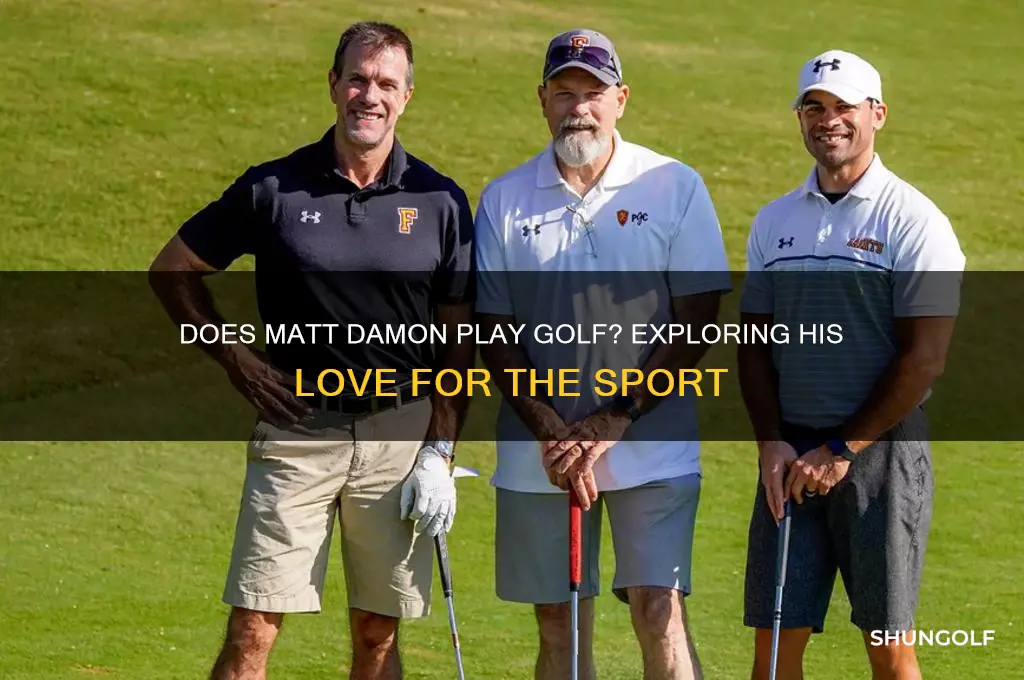 does matt damon play golf