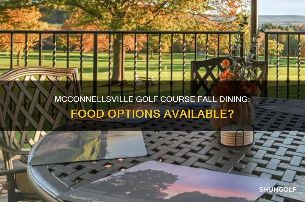 does mcconnellsville golf course serve food in the fall