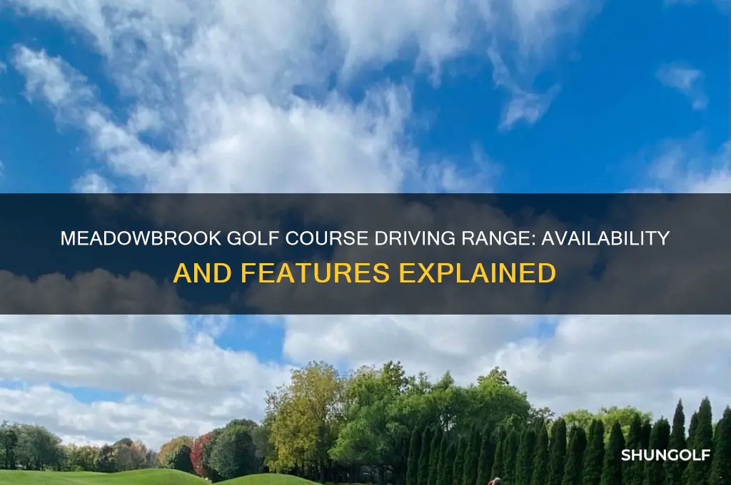 does meadowbrook golf course have a driving range