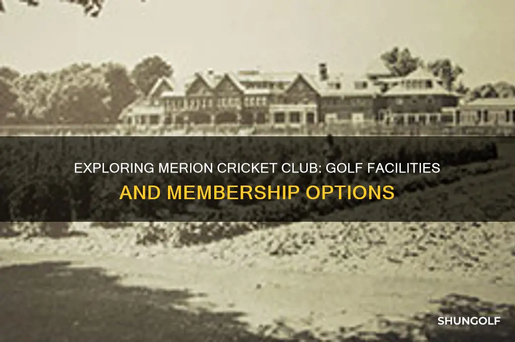 does merion cricket club have golf