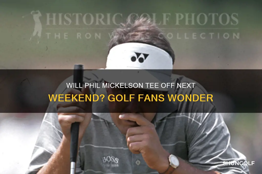 does mickelson play golf next weekend