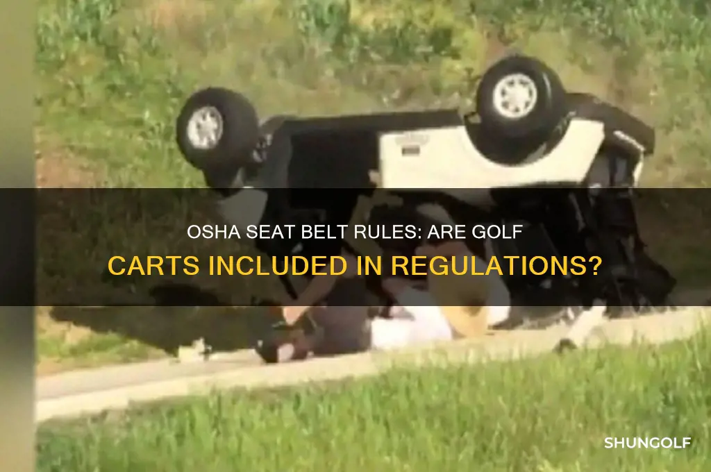does osha require seat belts on golf carts