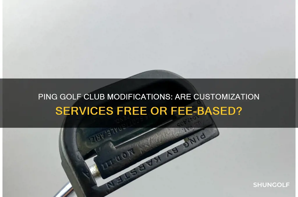 does ping golf charge for club modifications