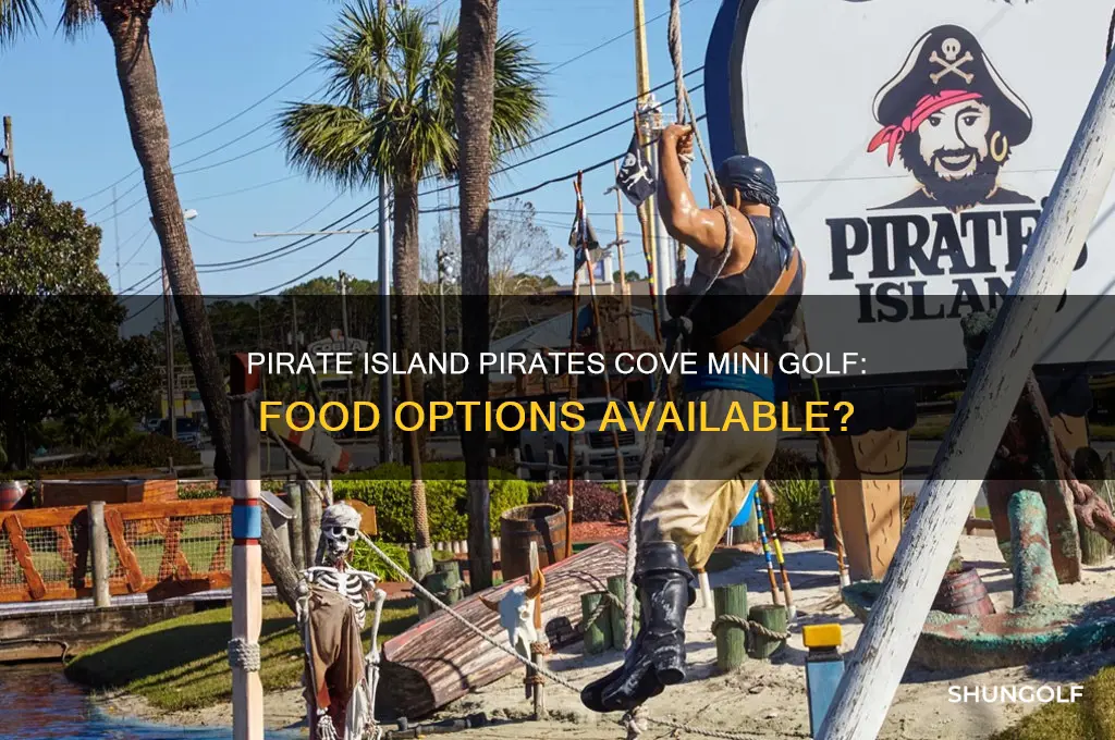 does pirate island pirates cove mini golf have food
